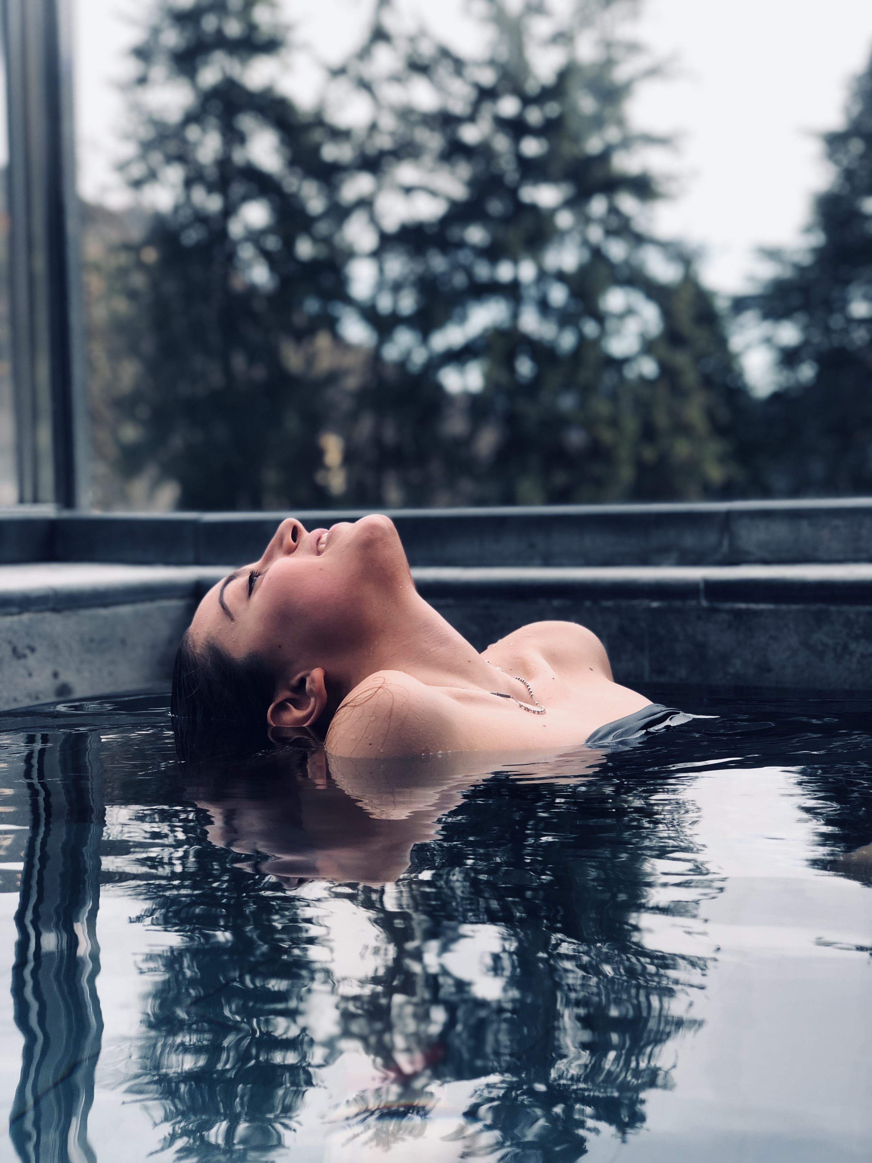 Me in the outdoor pool